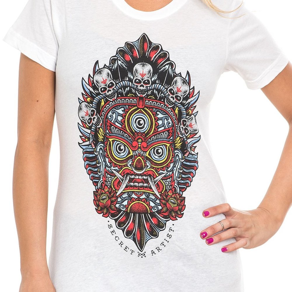Secret Artist Sweet Dharmapala SW323 Women`s Short Sleeve Top By Affliction.